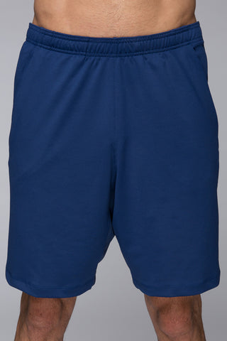 Men's performance shorts, gym shorts, breathable, 8inch shorts, blue, light weight, sweat wicking, Legacy Knit short - Navy
