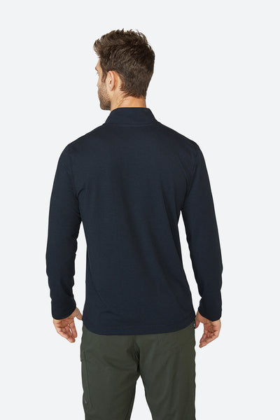 Men's layering piece, Long sleeves, Jack 1/4 zip - Black
